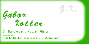 gabor koller business card